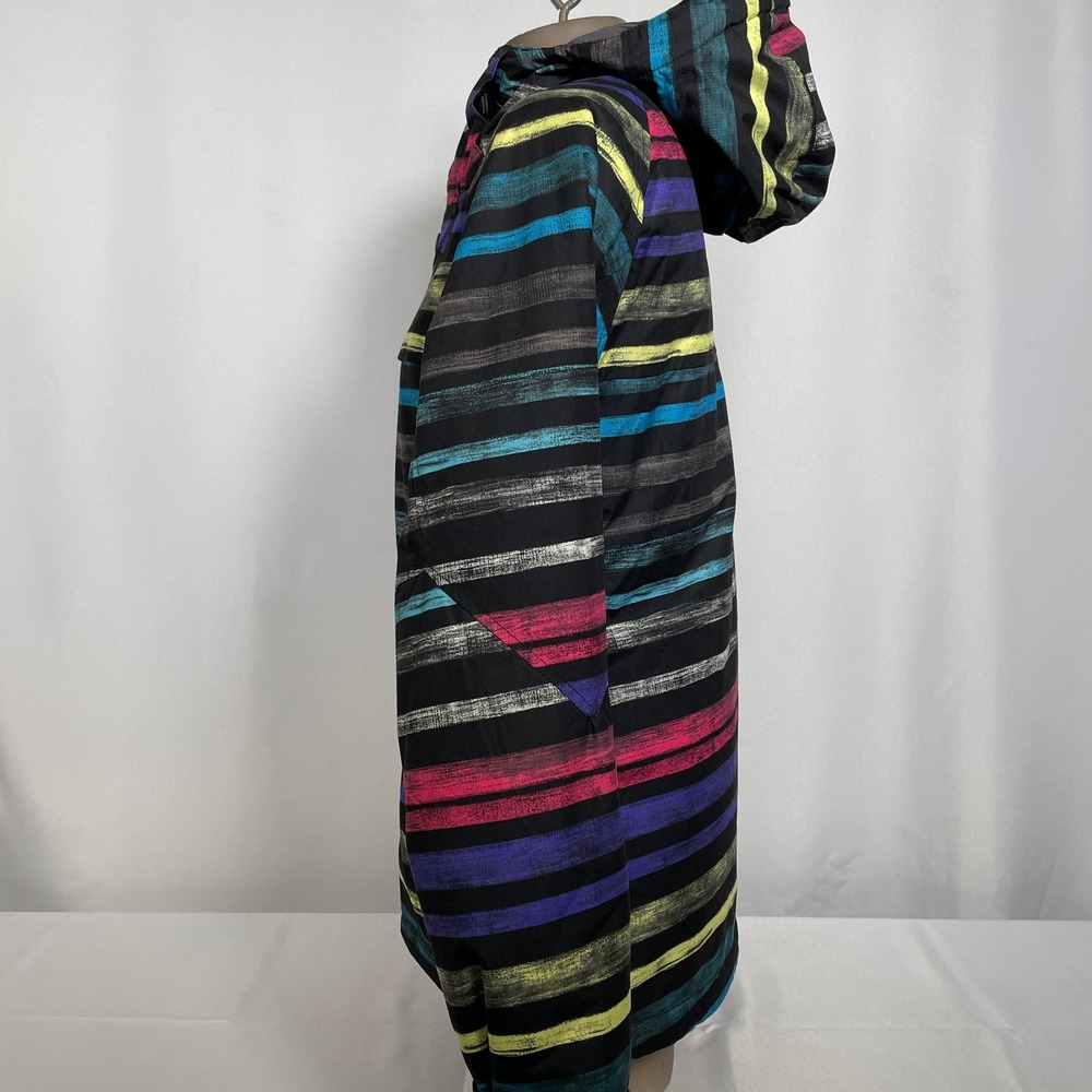 Burton Multicolor Stripes Hooded Winter Coat Ski Snowboard Jacket Women's SMALL - Picture 5 of 14